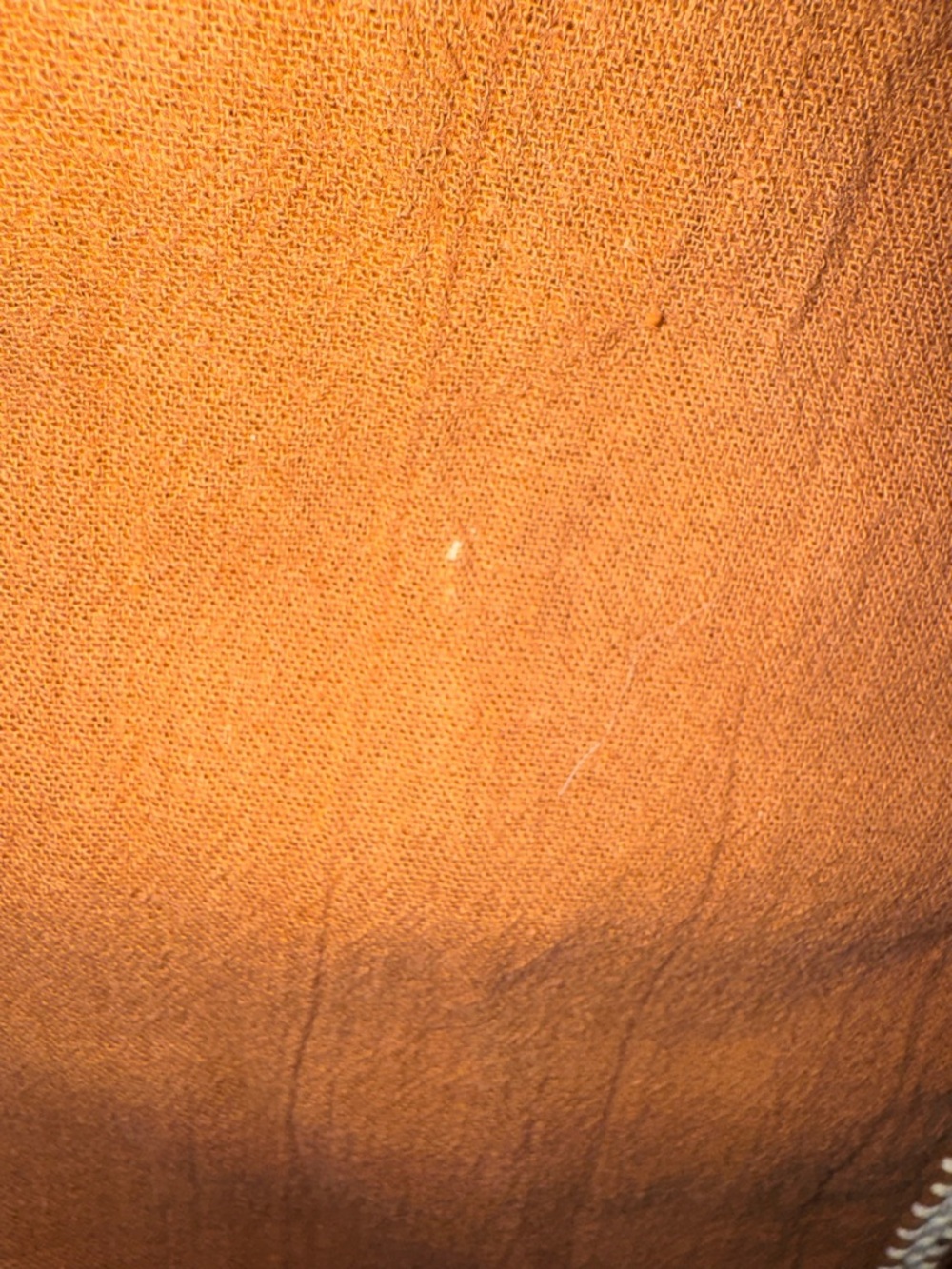 Vintage 1970s cotton and crochet skirt with fringe - Picture 3 of 8